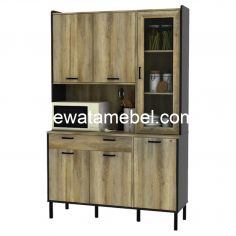 Kitchen Cabinet Size 120 - Activ Jazz Austin KC 120 / Canyon Oak - Black